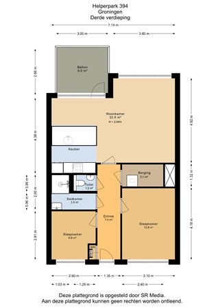 Floorplan - Helperpark 394, 9723 ZX Groningen
